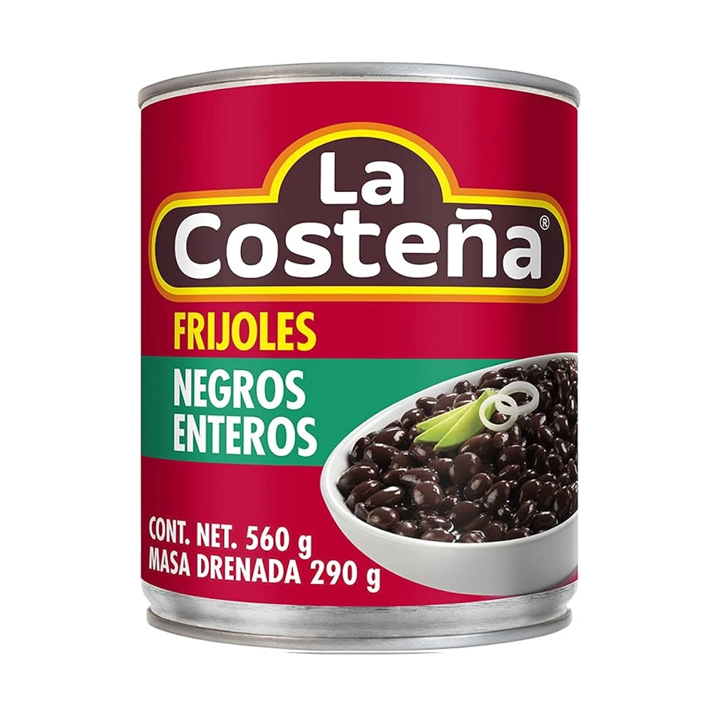 Frijoles Entero Negro Costeña 12/560 g